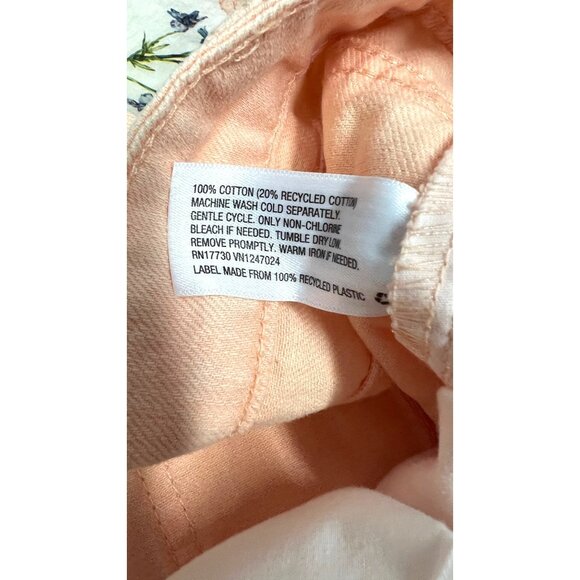 New Future Collective Womens Peach Denim Jeans Sz 22 Raw Hem Straight Leg Pocket - Picture 4 of 4